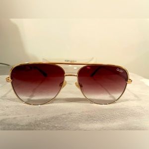 🕶️🤎 Quay High Key Mini Gold/Brown Fade